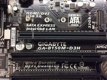 GIGABYTE GA-B150M-D3H Motherboard microATX DDR4 LGA 1151 HDMI DVI VGA Intel B150