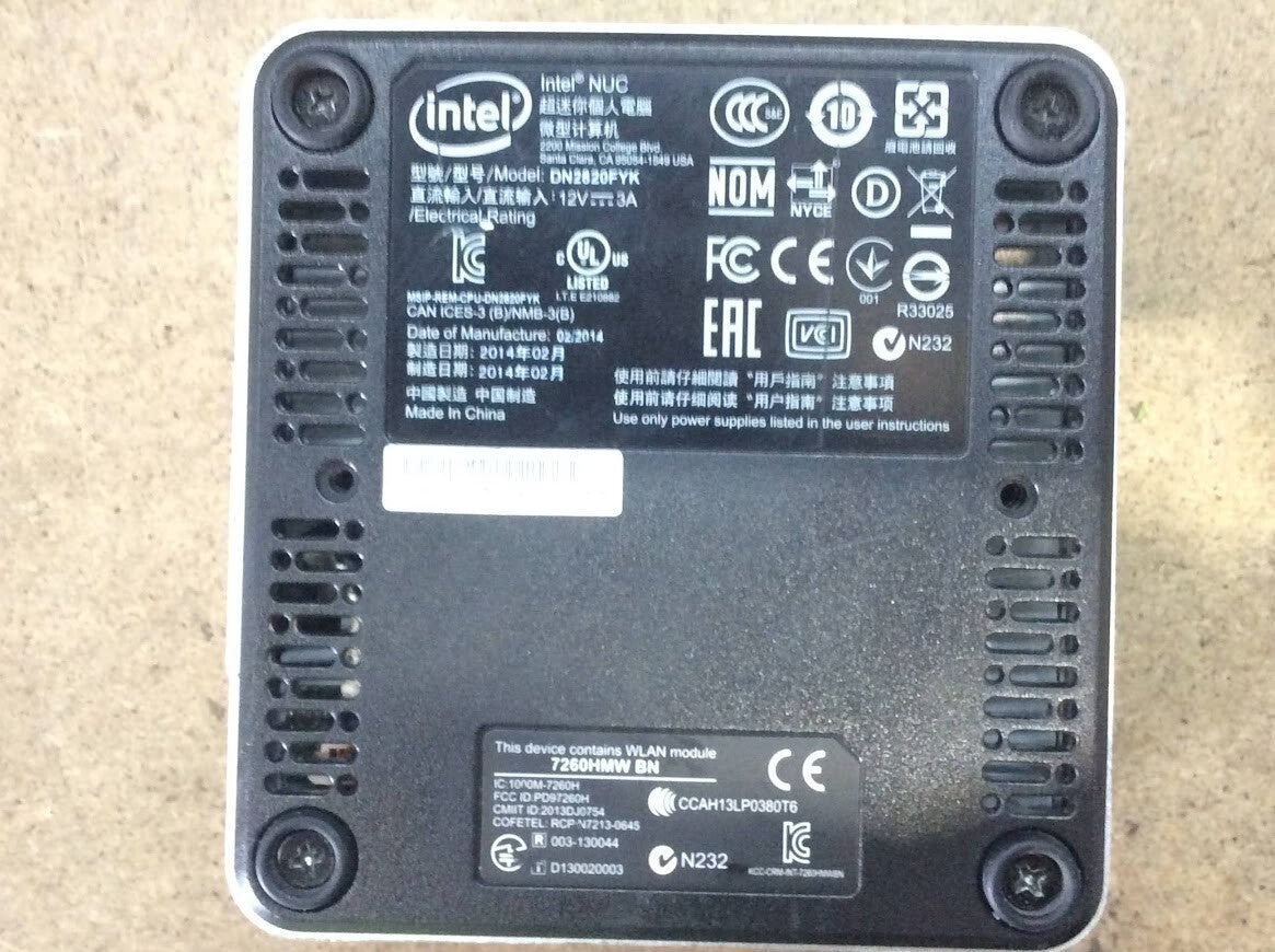 Intel DN2820FYK Mini-PC N2820@2.13GHz 4GBRAM 250GBSSD HDMI Black Au Seller A-