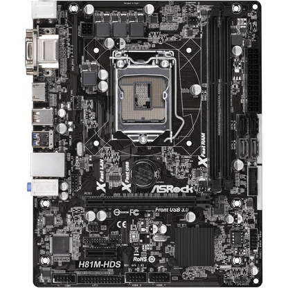ASRock H81M-HDS Motherboard Micro ATX LGA 1150 DDR3 VGA DVI HDMI Intel H81