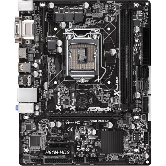 ASRock H81M-HDS Motherboard Micro ATX LGA 1150 DDR3 VGA DVI HDMI Intel H81
