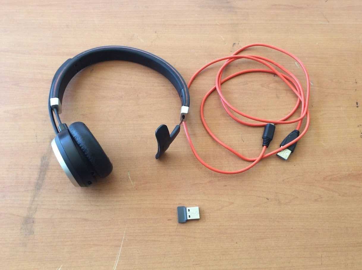 [AU] Jabra HSC018W Evolve 65 Wireless Stereo On Ear Headse+Data Cable-Single ear