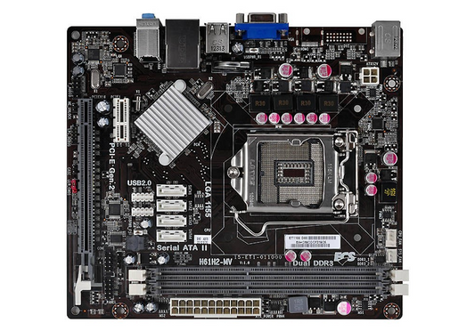 ECS H61H2-MV (V1.0) Motherboard micro ATX LGA 1155 DDR3 HDMI VGA Intel H61 [AU]