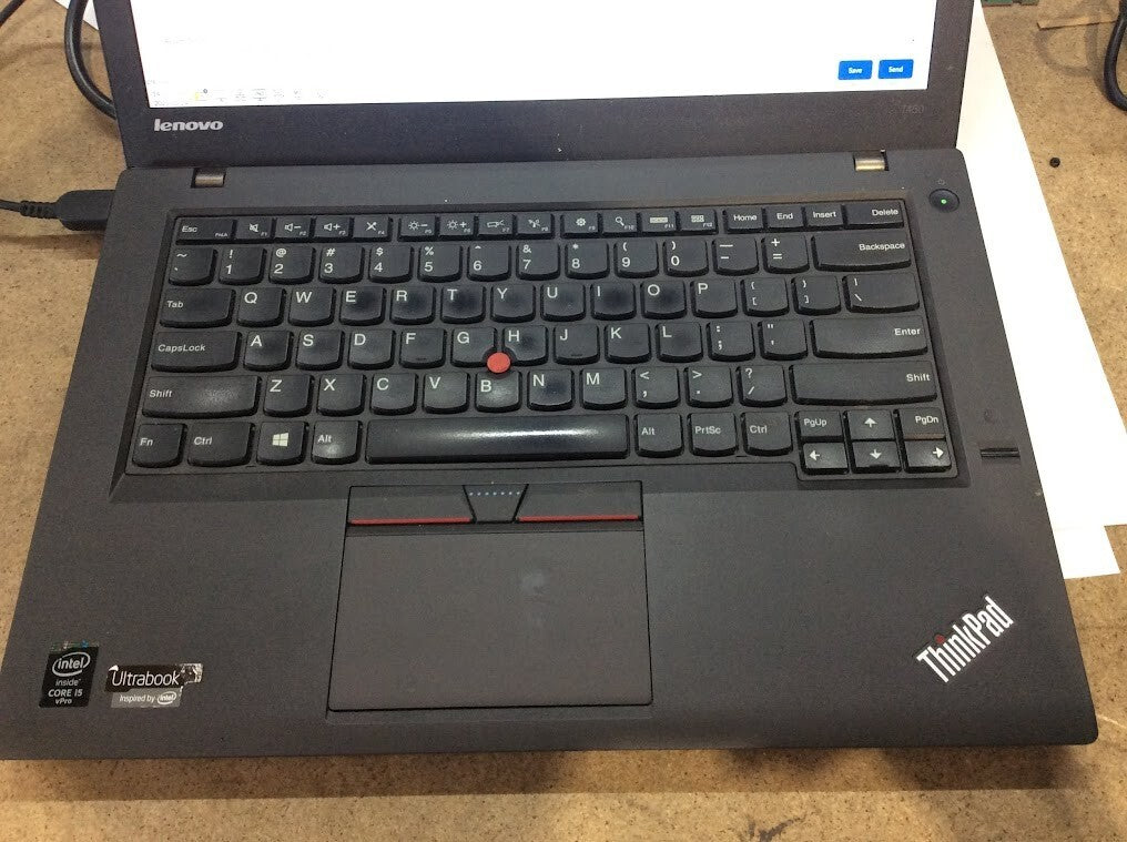 Lenovo ThinkPad T450 Laptop 14'' i5-5300U@2.30GHz 4GBRAM 128GBSSD Mini-DP VGA A-