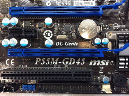 MSI P55M-GD45 Motherboard micro ATX LGA 1156/Socket H  With I/O Shield [AU]