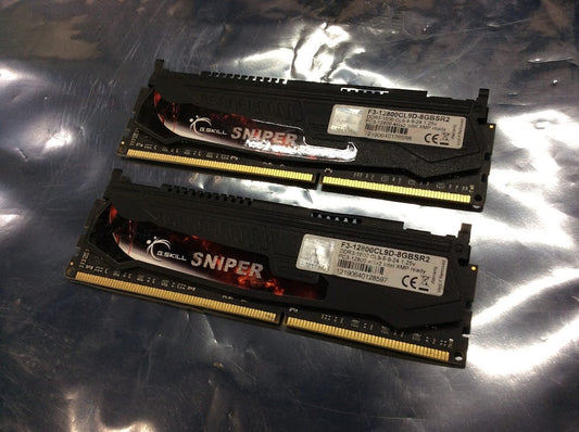 G.SKILL Sniper F3-12800CL9D-8GBSR2 DDR3-1600 Desktop Memory KIT OF 2 [AU]