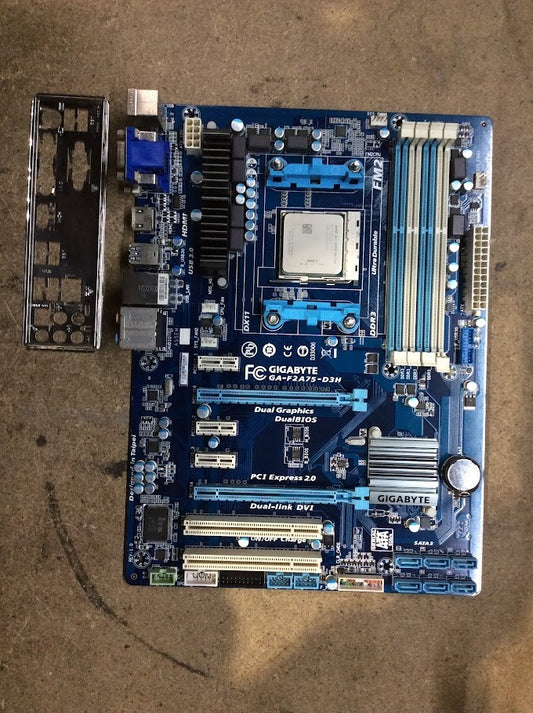 GIGABYTE GA-F2A75-D3H Motherboard ATX DDR3 AMD A75 Socket FM2 with AMD A10-5800