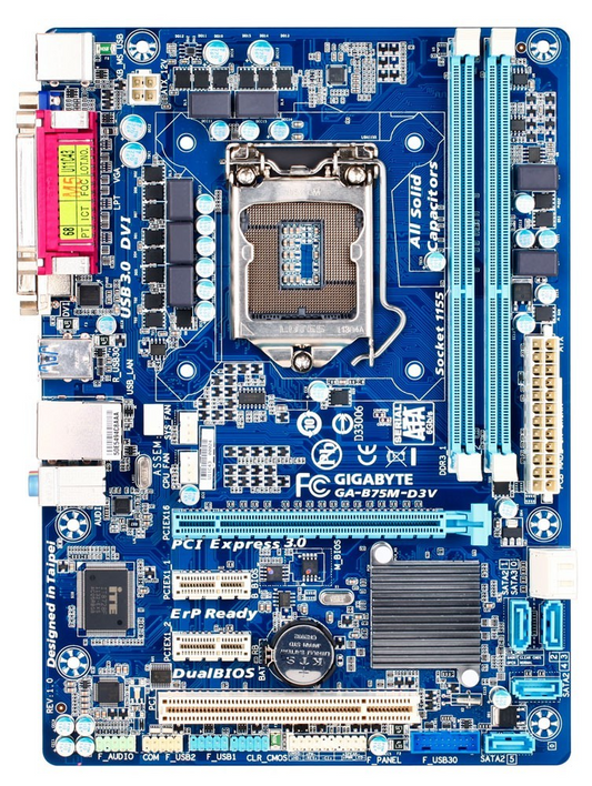 GIGABYTE GA-B75M-D3V Motherboard DDR3 microATX LGA 1155 VGA DVI Intel B75 [AU]