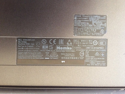 DELL G7 7790 Laptop 17.3''i5-9300H+GeForce RTX2060 Mobile 8GBRAM 128GBSSD 1TB A-