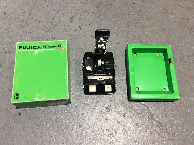 Fujica Single-8 Splicer Deluxe w/Box Black Au Seller