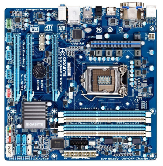 GIGABYTE GA-Z68MA-D2H-B3 Motherboard mATX LGA 1155 DDR3 VGA DVI HDMI Intel Z68