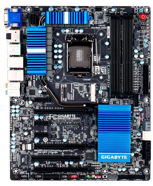 GIGABYTE GA-Z77X-UD5H Motherboard DDR3 ATX LGA 1155 DP HDMI DVI VGA Intel Z77