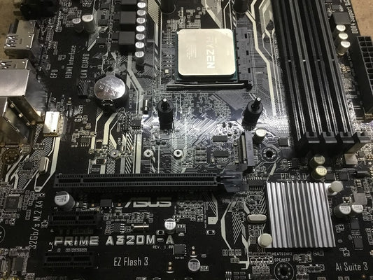 ASUS PRIME A320M-A Motherboard microATX AMD A320 DVI VGA HDMI With AMD R3 3200G