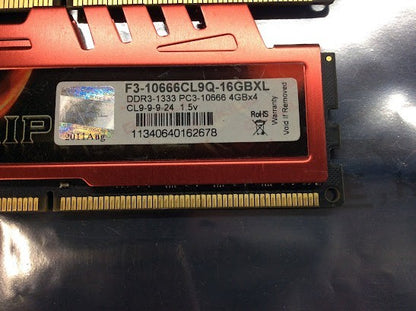 G.Skill Ripjaws X F3-10666CL9Q-16GBXL 4GB x 4 DDR3-1333 Desktop Memory [AU]