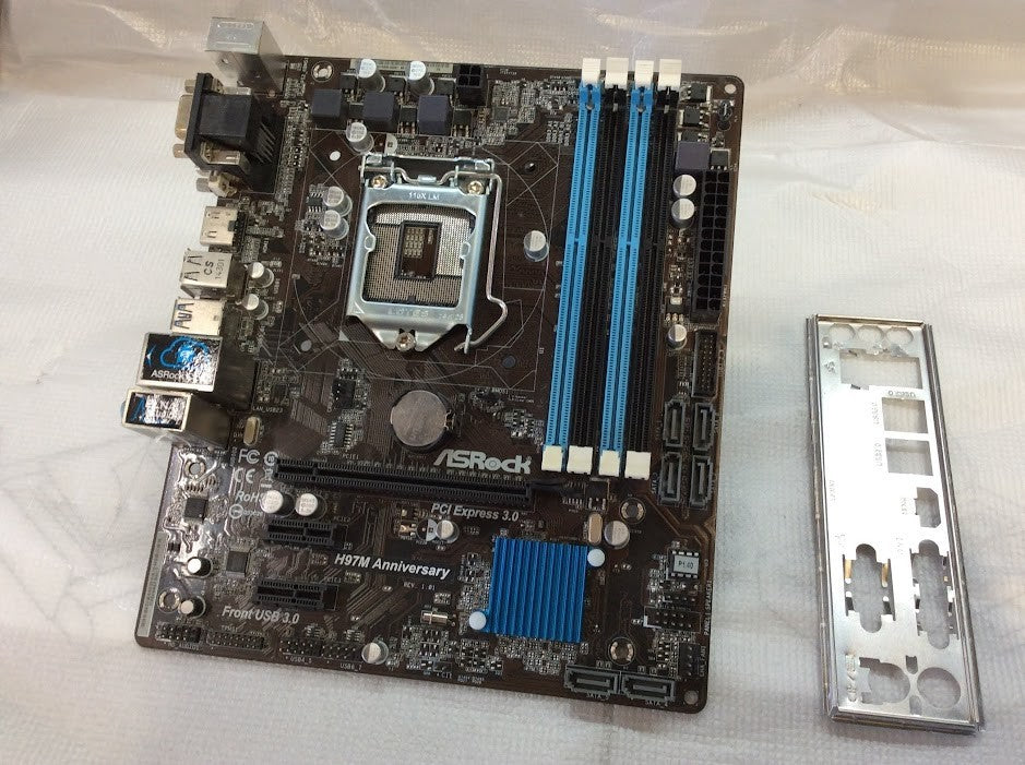 ASRock H97M Anniversary Motherboard microATX LGA 1150 HDMI VGA DVI Intel H97