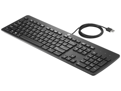 HP KBAR211 Slim USB Wired Enhanced Keyboard Open box English Black  [AU Seller]