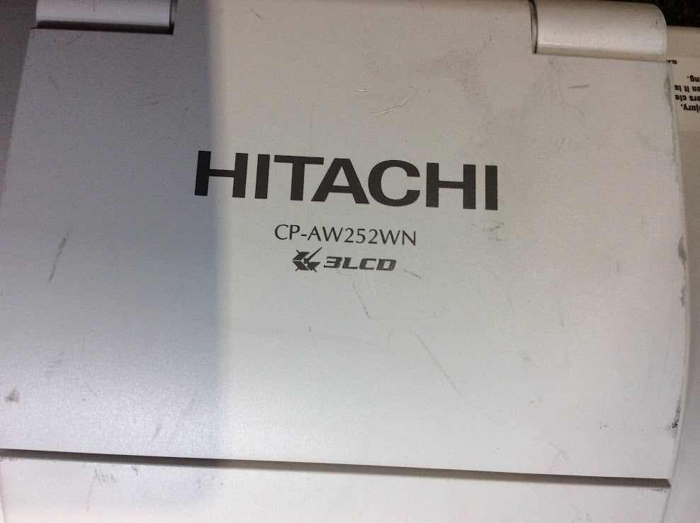 Hitachi CP-AW252W 3LCD WXGA Ultra Short Throw Projector HDMI LAMP HOURS 1729H