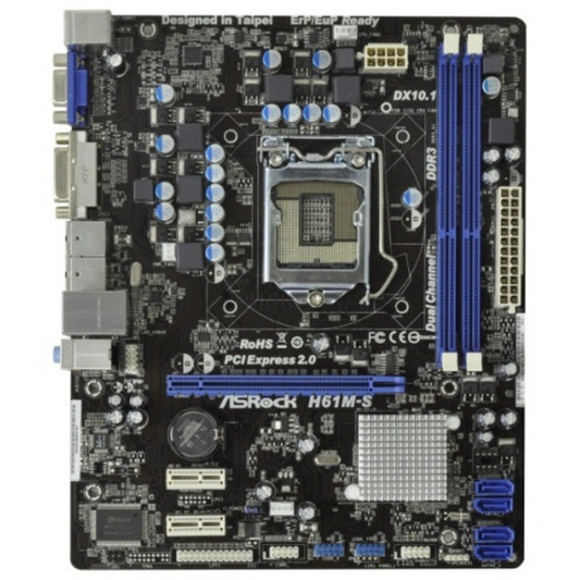 [AU Seller] Asrock H61M-S Motherboard DDR3 MicroATX LGA 1155 VGA DVI Intel H61