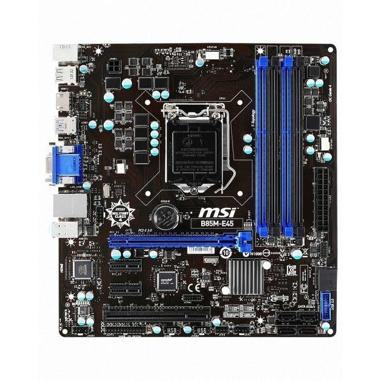 MSI B85M-E45 Motherboard microATX DDR3 LGA 1150 HDMI VGA DVI Intel B85 [AU]