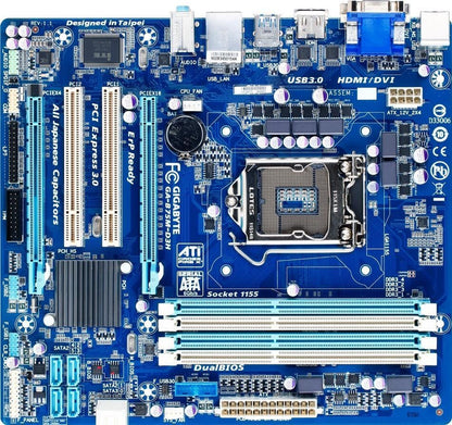 GIGABYTE GA-B75M-D3H Motherboard DDR3 microATX LGA 1155 VGA DVI HDMI Intel B75