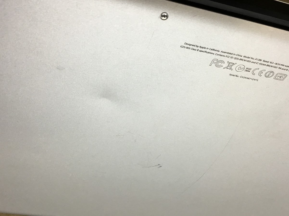 Apple MacBook Pro A1286 Laptop 15.4" i7-2670QM@2.20GHz 4GBRAM 500GB Au Seller A-