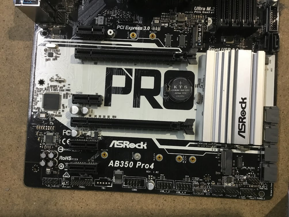 [AU]Asrock AB350 PRO4 Motherboard ATX Socket AM4 USB-C AMD B350 Wirh AMD R5 2600