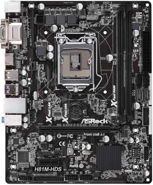 Asrock H81M-HDS Motherboard micro ATX LGA 1150 DVI VGA HDMI Intel H81 [AU Stock]