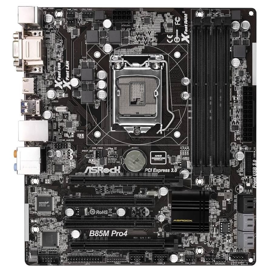 Asrock B85M Pro4 Motherboard micro ATX LGA 1150 DVI VGA HDMI Intel B85 Au Seller