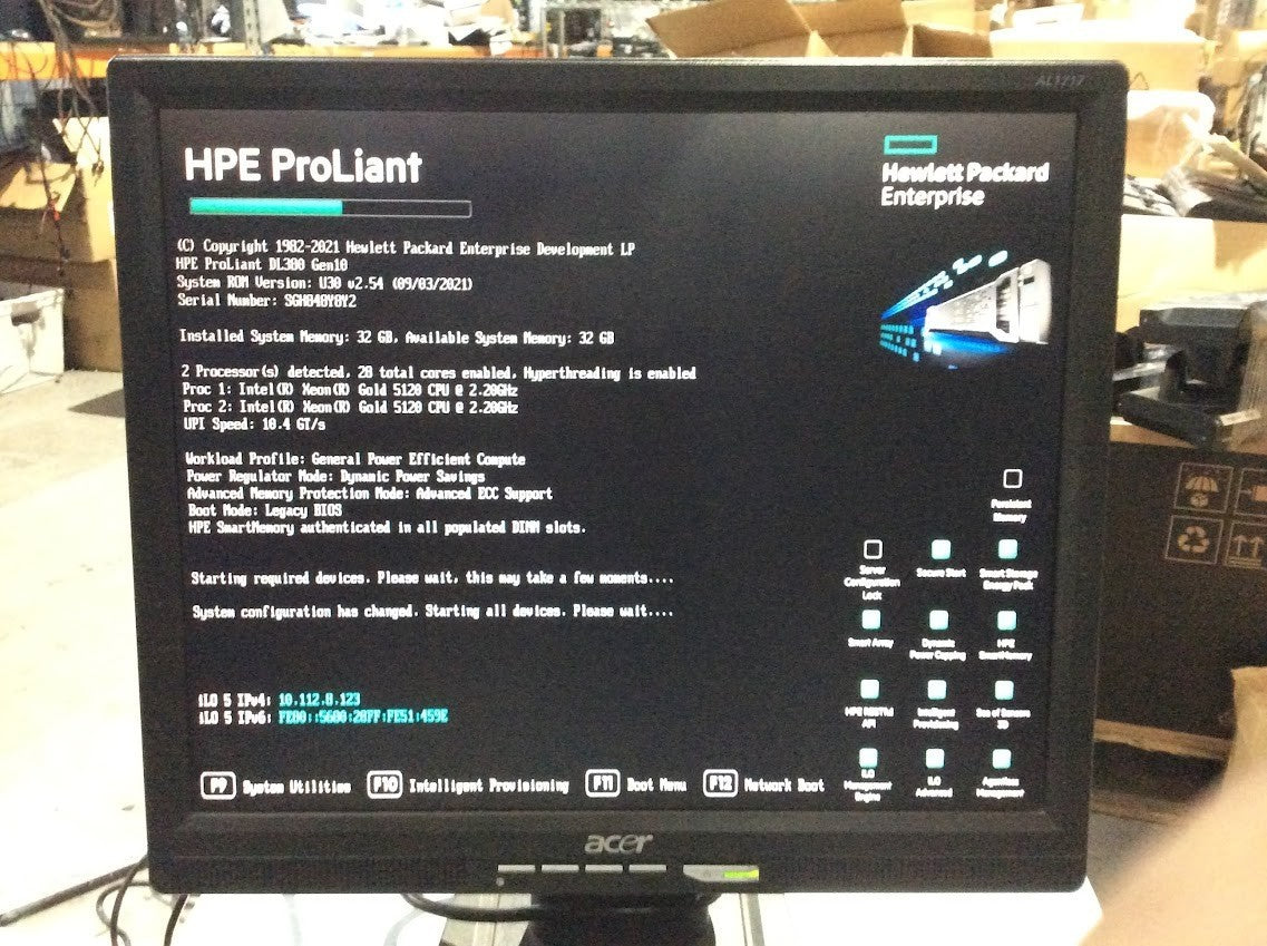 HP Proliant DL380 Gen10 Rack Server 2 x Gold 5120@2.2GHz 32GBRAM+P408i-P RAID A-