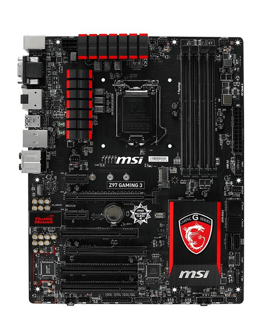 MSI Z97 GAMING 3 Motherboard ATX DDR3 LGA 1150 DisplayPort HDMI VGA Intel Z97
