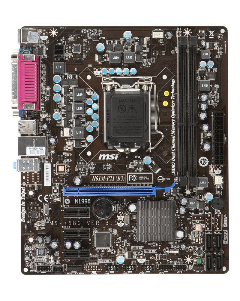 MSI H61M-P21 (B3) Motherboard micro ATX LGA 1155 USB3.0 VGA Intel H61 Au Seller