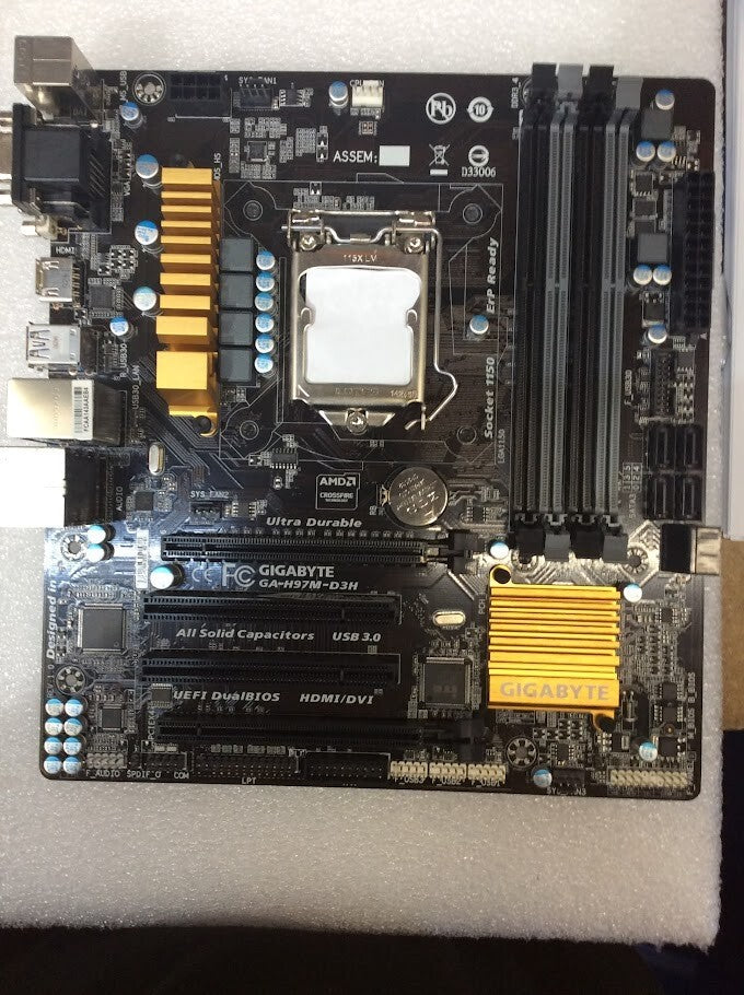 GIGABYTE GA-H97M-D3H Motherboard microATX DDR3 LGA 1150 HDMI VGA DVI Intel H97