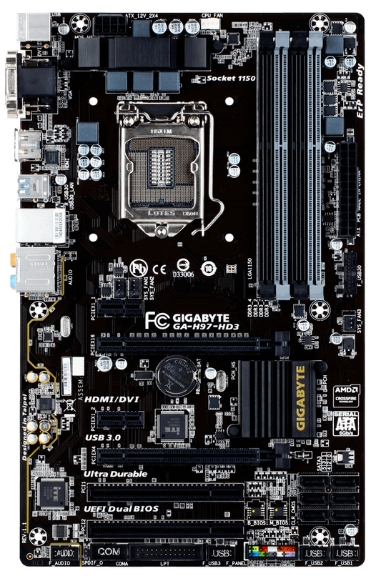 GIGABYTE GA-H97-HD3 Motherboard ATX LGA 1150 HDMI VGA DVI Intel H97 [AU Seller]