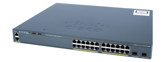 Cisco WS-C2960X-24PD-L 24 GigE PoE + Switch 2 x 10G SFP+ /w C2960X-Stack Black