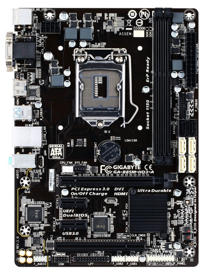 GIGABYTE GA-B85M-HD3-A Motherboard microATX DDR3 LGA 1150 VGA HDMI DVI Intel B85