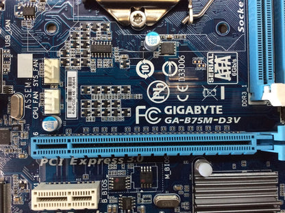 GIGABYTE GA-B75M-D3V Motherboard microATX DDR3 LGA 1155 VGA HDMI DVI Intel B75