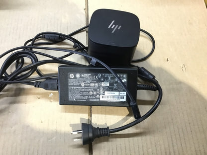 HP HSN-IX01 Docking Station USB-C DP VGA with Charger + Thunderbolt Cable Black