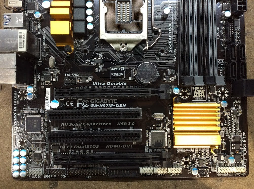 GIGABYTE GA-H97M-D3H Motherboard DDR3 microATX LGA 1150 DVI VGA HDMI Intel H97