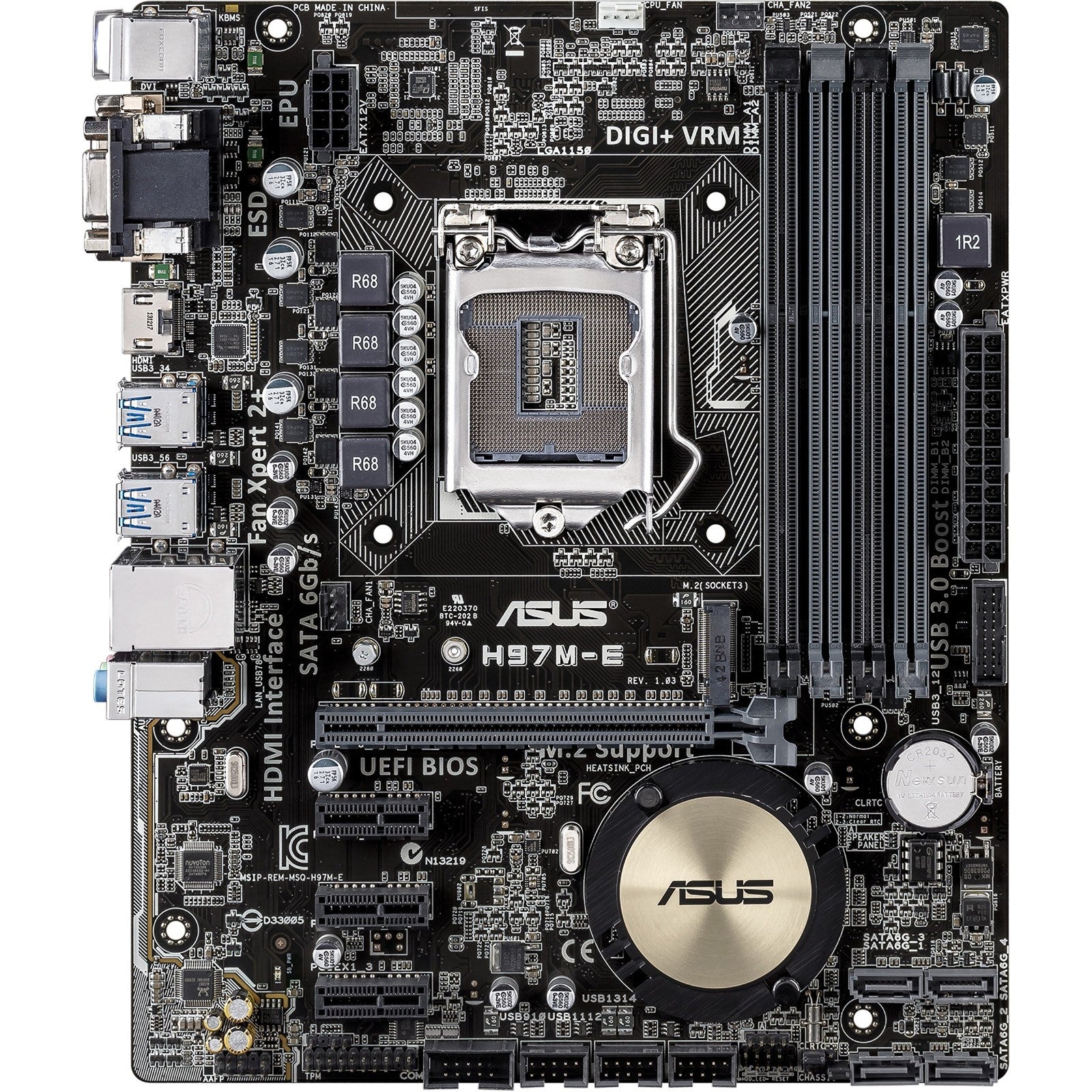 ASUS H97M-E Motherboard microATX DDR3 LGA 1150 HDMI VGA DVI Intel H97 [AU]