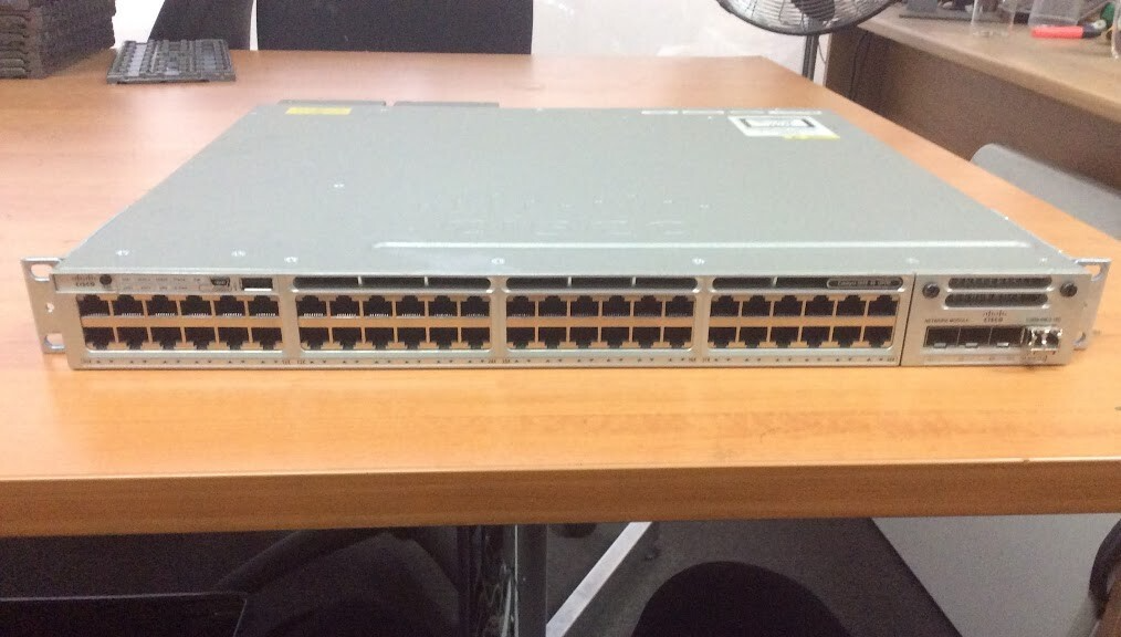 Cisco WS-C3850-48U-L 48 Port V06 2* PSU + c3850-nm-2-10g Switch Reset and Clean