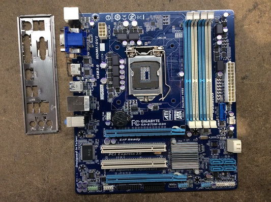 GIGABYTE GA-B75M-D3H Motherboard DDR3 microATX LGA 1155 VGA DVI HDMI Intel B75
