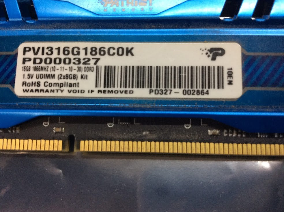 Patriot Intel Extreme Master PVI316G186C0K DDR3 Desktop Memory KIT OF 2 [AU]