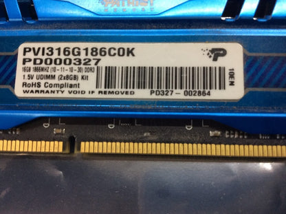 Patriot Intel Extreme Master PVI316G186C0K DDR3 Desktop Memory KIT OF 2 [AU]