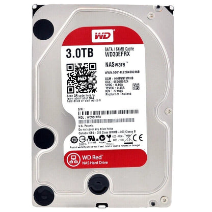 [AU] Western Digital 3.5" 3TB Hard Drive 5.4K RPM SATA 64MB WD30EFRX-68EUZN0 A+