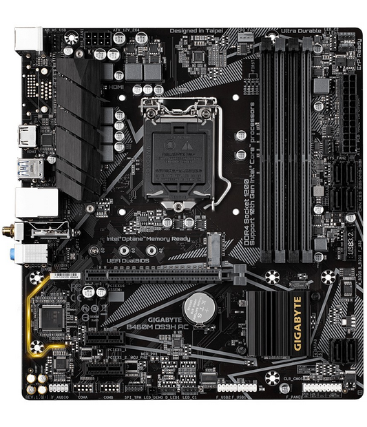 GIGABYTE B460M DS3H AC Motherboard DDR4 microATX LGA 1200 HDMI Intel B460 [AU]