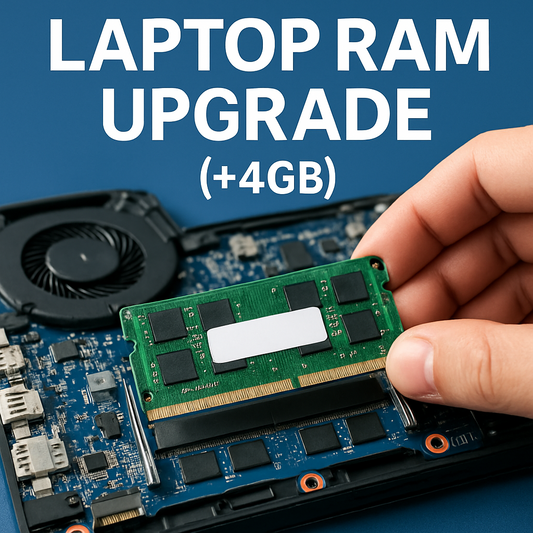 Laptop RAM upgrade service (+4GB)