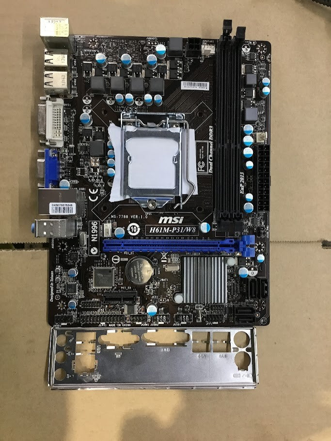 MSI H61M-P31/W8 Motherboard micro ATX LGA 1155 DDR3 USB3.0 VGA DVI Intel H61