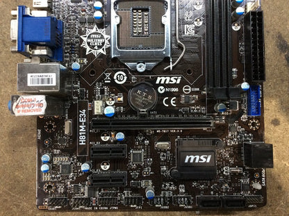 [AU] MSI H81M-E34 Motherboard DDR3 microATX LGA 1150 DVI VGA HDMI Intel H81