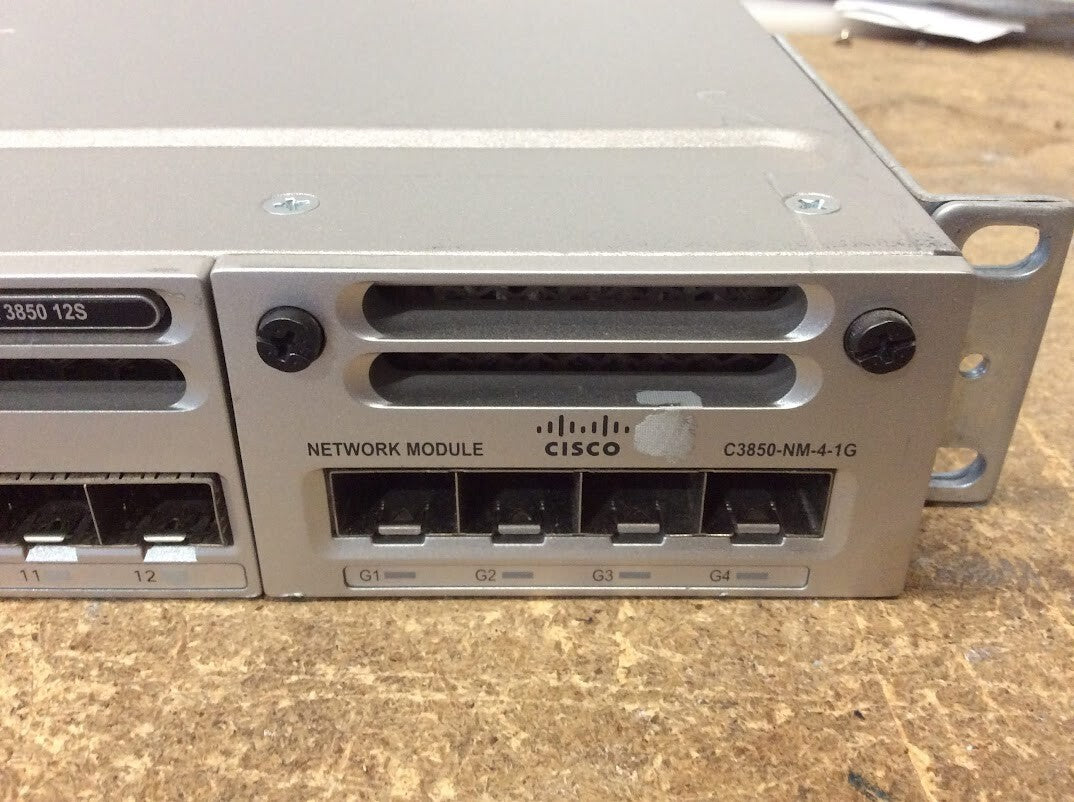 Cisco WS-C3850-12S-S 12-Port SFP 3850 Switch+C3850-NM-4-1G Silver Au Seller