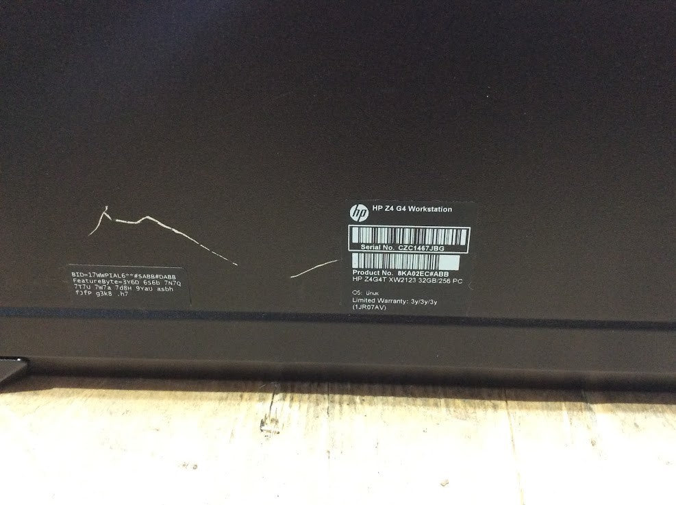 HP Z4 G4 Warkstation Xeon W-2123+NVIDIA Quadro P400 16GBRAM 512GBSSD Win11 A-