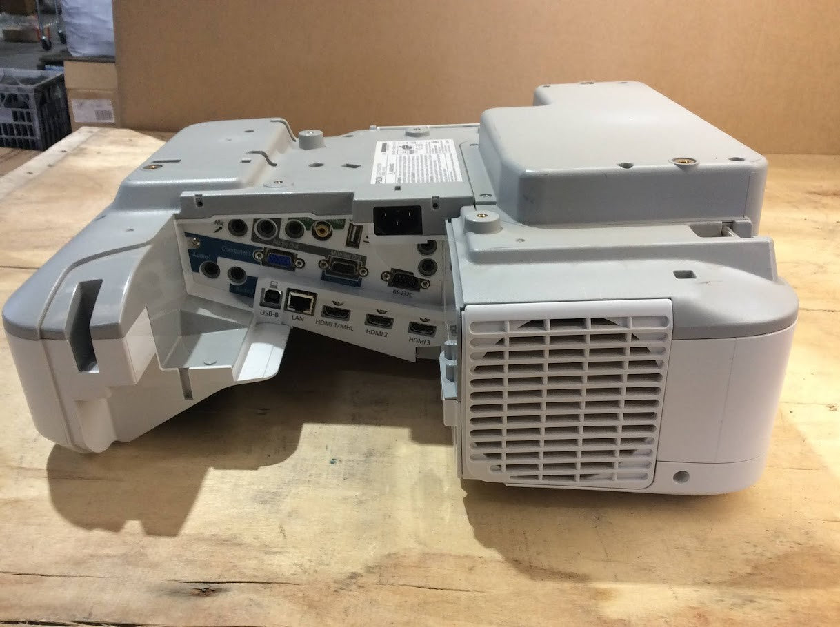 Epson EB-685Wi Ultra Short Throw Projector - Lamp Hours 1057h+Port Caver Missing